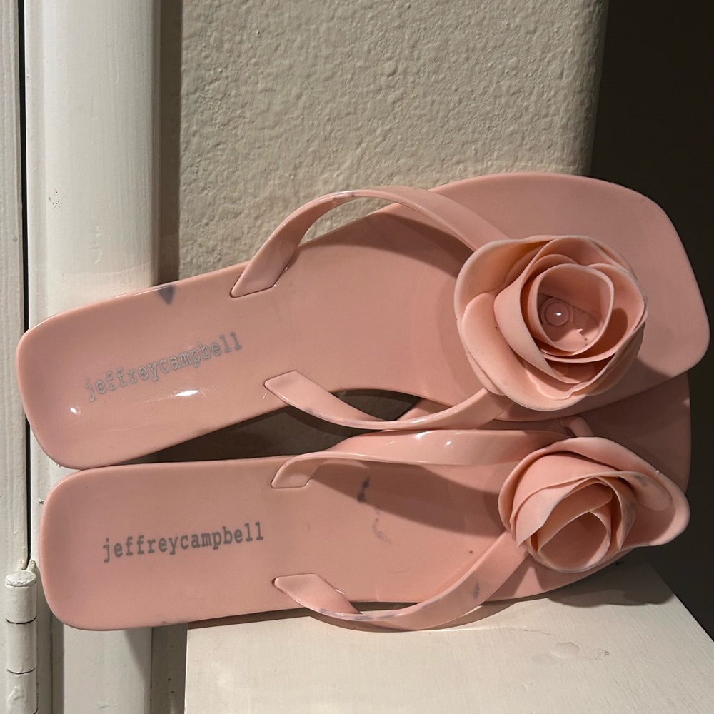 Jeffrey Campbell Women’s Sweeten Flip Flop Rose Pink Sandals Size 8 - Picture 10 of 12